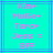 Pixelated text list on cyan background with blue lines, showing names and 'BFF' in pink font