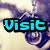 A four- displays text fragments over background images: top-left shows 'Visit' on a blurred anime-style character, top-right has 'my', bottom-left reads 'site!' on pink, and bottom-right is empty