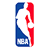 A vertical pixelated icon with blue and red sections forming a stylized basketball hoop silhouette, featuring white negative space and partial text at the bottom.