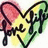 Pixelated icon shows a stylized character with pink hair and black outline, yellow background, green accents, and partial text reading "M".