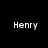 Black background with white rectangular blocks and repeated 'Henry' text in pixelated font across multiple positions.