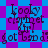 Pixelated text reads 'kooky clarinet girl got bad' over a blue and purple checkered background with star shapes.