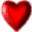 Three red heart shapes with gradient shading appear in a on white background, one larger at top-left, two smaller below and to the right
