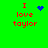 Green background with red text "I love taylor" and four distinct blue pixelated symbols above the word "love" in different positions.