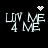 Pixelated white text 'UN 4 ME' on black background with animated heart and starburst symbols above.