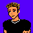 Pixelated character with blonde hair and black shirt on blue background, red text reads Why Can't I Have You?