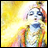 Pixelated image of a figure with light skin and dark hair wearing blue clothing against a yellow background.