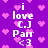 Purple background with pink pixelated hearts and repeated white text reading "i love C.J Part <3" in a vertical arrangement.