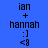Blue background with black text and symbols arranged in two vertical , each containing identical repeated elements