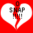 Red background with two white heart shapes, each containing black text and a red crack; the left heart's top 'O' is solid while the right shows pixelated gaps.