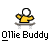 Pixelated character in yellow shirt on skateboard with white wheels, performing motion sequence against gray background.