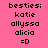 Pink background with black text listing names and a smiley face, showing different highlighted across observations