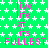 Green background with white star pattern and repeated pink text 'live life at its FULLEST' in pixelated font.