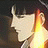 A 48x48 pixel animated buddy icon featuring a side-profile anime character with dark hair and a white mask-like face, alongside text reading "Anime IM" and "com" on a black background.