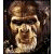 Pixelated image of a monkey-like figure with brown fur and light skin, positioned next to green text reading 'Original Icons .com' on a dark background.