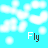 Pixelated cyan background with white cloud shapes and the word 'Fly' in black text, showing animation changes across three views.