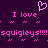 Pixelated pink text and symbols on a dark purple background with no visible animation changes.