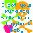 Pixelated image with orange skull, green crossbones, pink heart, and blue text reading "I got your runaway smile in my right in for piggybank baby" on left side.