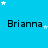 Blue background with white stars and repeated text 'Brianna' in black pixelated font across three