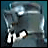 Animated sequence of a metallic robot head with glowing eyes and mouth, displaying text variations on a dark background.