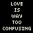 Static pixel art displays repeated text phrases in white block letters on a black background with partial gray overlay.