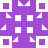 Purple background with white squares and stair-step shapes arranged in a grid pattern.