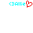 <3Allie in cyan pixel font with red heart symbol; second view lacks the heart, showing only text.