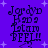Purple background with white plus signs; four identical text blocks reading 'Jordy Had a Llama BFLU' in dark blue pixelated font, each containing a small figure.
