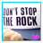 A static image with 'DON'T STOP THE ROCK' text and a heart symbol changing color across six