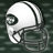 football helmet icons with a dark green textured background, each showing subtle animation changes in the helmet's position and lighting