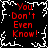 Four identical pixelated display red text on black with white crack-like borders, each reading 'You Don't Even Know!' in a retro digital style