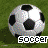 Six soccer ball icons arranged in a , each with distinct visual treatments and text labels beneath them
