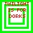 Four identical pixelated images of a green square frame with red text reading "TWILIGHT IS FOR DORKS" arranged in a