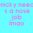 Pixelated text in pink and green on a cyan background, with green bars shifting position across frames.