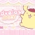 Pixelated image of a yellow cartoon character with a red nose and brown outline, next to a pink and white striped background with partial text.