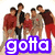 Group of six people in casual clothing with text overlays changing from 'gotta' to 'be' then 'you'.