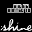 Black background with repeated white text elements: 'AND HE WANTED TO' in blocky font and 'shieshieshieshieshie' in cursive script, interspersed with small plus signs.