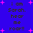 Blue background with pink starbursts and repeated pixelated text "i am Sarah. hear me roar!!" in dark brown.