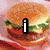 A four- of identical burgers with text overlays forming the phrase "i have a craving" in bold black-and-white lettering