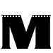 Black capital M letters with varying white dot patterns on a gray background, arranged in two