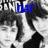 Black-and-white photo of a person with dark hair, blue text overlays reading 'ПАТ' and 'ALEX', and partial 'SEND' visible in the background.