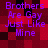 Pixelated text reads 'Brothers Are Gay Just Like Mine' in purple over a red and black checkered background with visible pixelation.