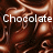 Pixelated image of a chocolate bar with dripping texture and the word 'Chocolate' overlaid in white text.