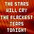 A 3x3 contact sheet of animated frames showing a text-based icon with changing letter 'E' in "BLACKEST" against an orange-red gradient background.