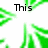 Green leafy patterns on white background with black text reading 'This shamrocks' in pixelated font.