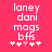 Pixelated text and symbols on a solid pink background with subtle animation changes in the bottom of icons