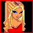 Pixel art contact sheet showing a blonde female character in red top and gray pants across multiple frames with text elements including "my chemical romance" and "i'm not ok i promise".