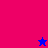 A static image with a vertical split background of pink, blue, and purple sections containing two pixelated star icons.