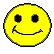 A 3x3 grid of pixelated yellow smiley face icons with varying expressions and features on a gray background, each icon displayed as a static frame in an animated contact sheet.