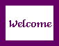 Static image of five white rectangular with purple borders displaying the text Welcome To Stefan's Home Page in purple cursive font on a gray background
